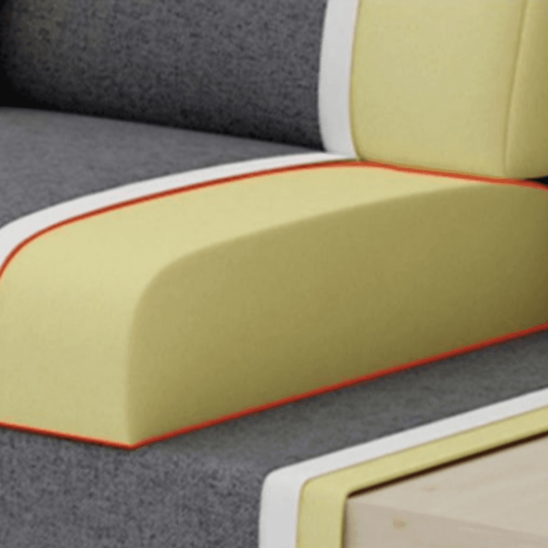 L-Shape Sofa Recliner in Lime Green/Tan/Coffee, Left Orientation - image 13
