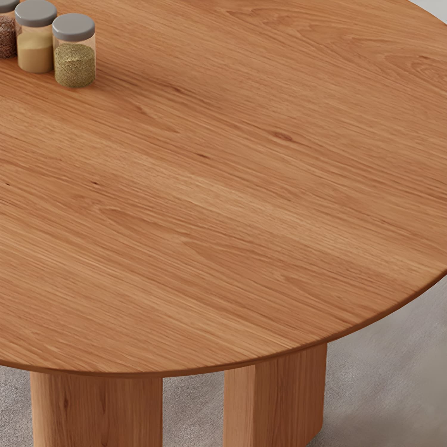 Scandinavian Wooden Oval Dining Table in Natural and Brown for Dining Room - image 9