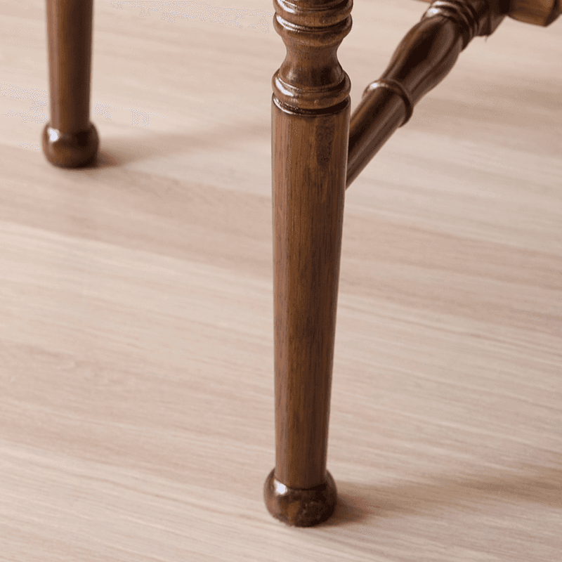Drawing Room Arm Chair with Cushion, Arms, Natural Wood Legs, Low Back, and Foot Pads - image 9