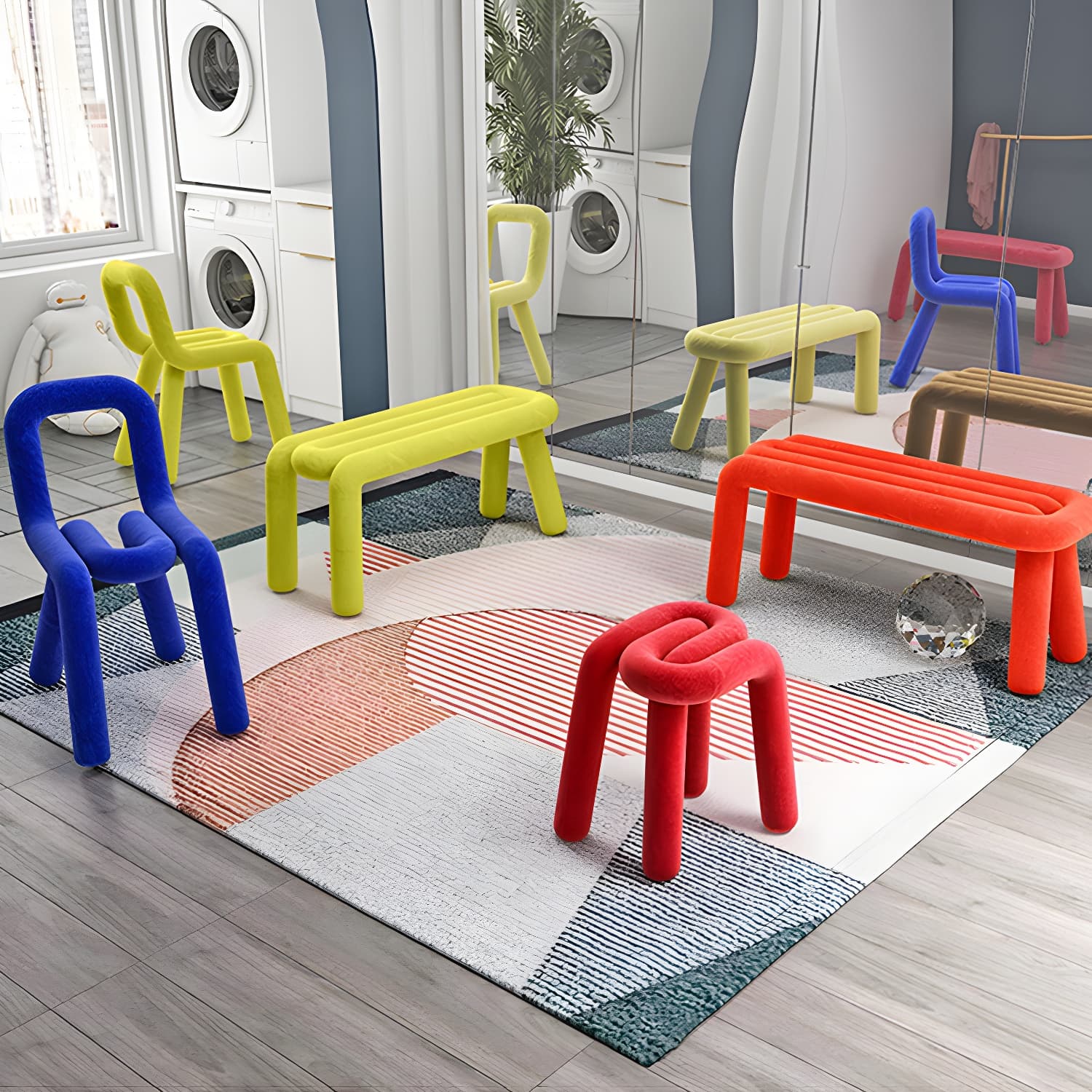 Contemporary Style Dining Chairs Armless Side Chairs with Metal Legs for Kitchen - image 15