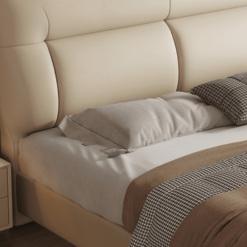Trendy Panel Headboard in Natural Wood with No Distressing, Rectangle Shape for Queen/Full Bed, Featuring Sponge Upholstery and Standard Height - image 13