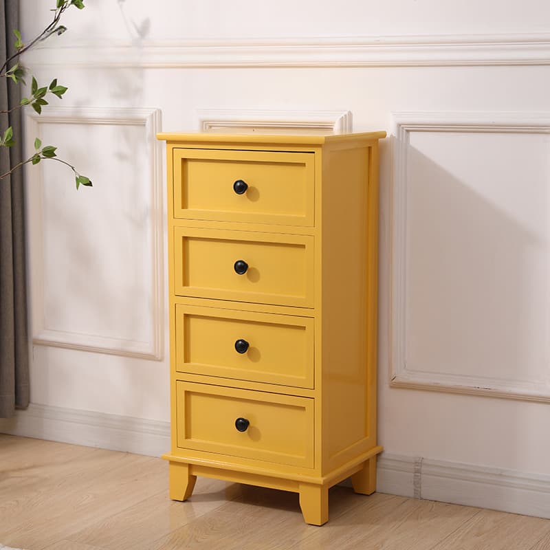 Trendy Cocoa/White/Lemon Color Lumber Rectangle Decorative Cabinet with 6 Drawers/5 Drawers/4 Drawers - image 5