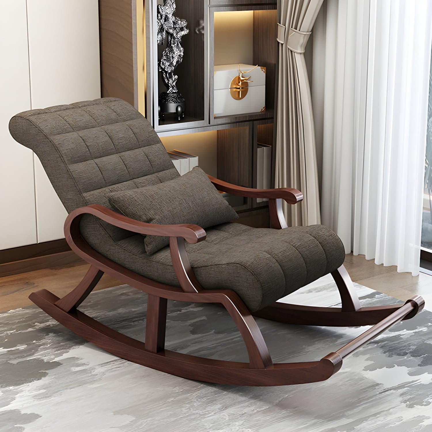 Mid-Century Modern Recliner Chair Upholstered Recliner Chair - image 5