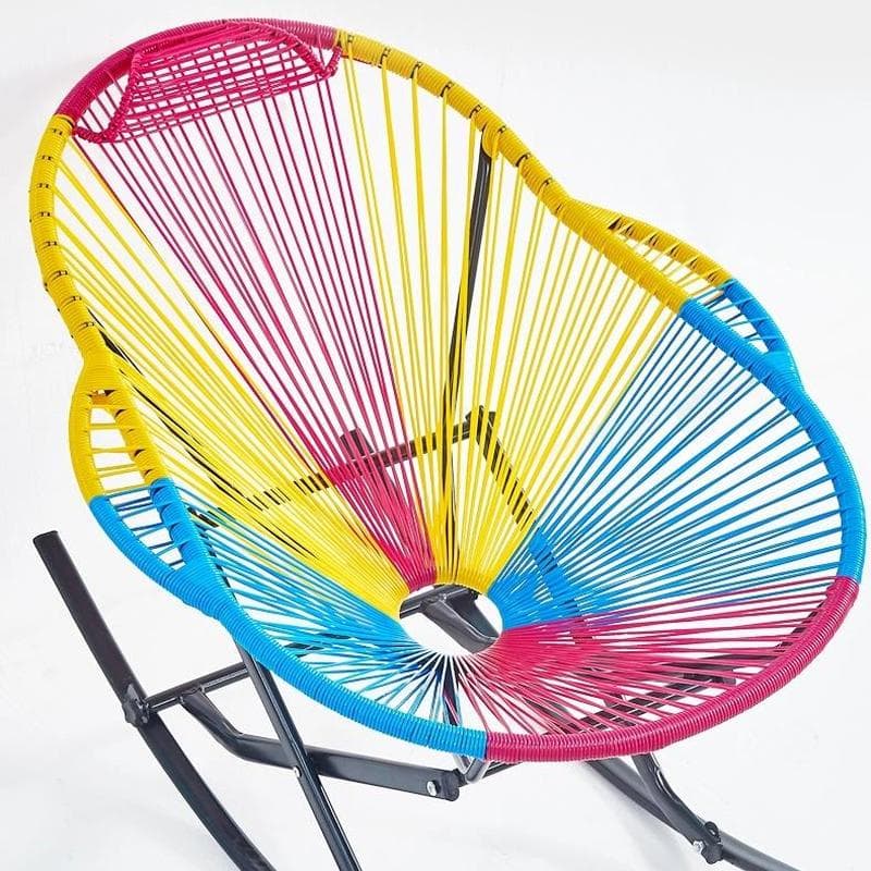 Traditional Black Metal Frame Rocking Chair with Spindle Back and High Weight Capacity - image 19