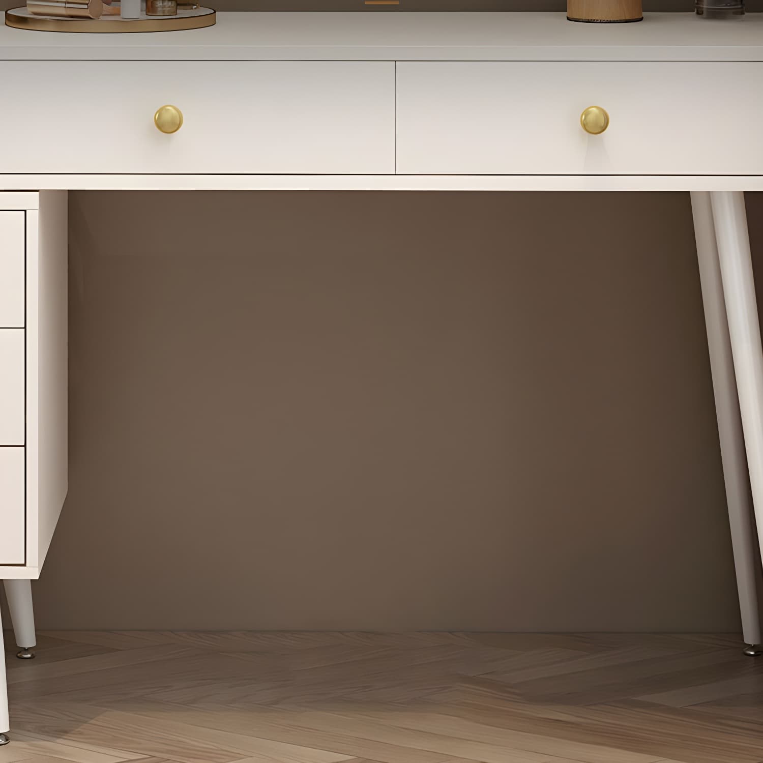 2-Drawer Vanity Tables Bedroom Makeup Vanity Desk Table with Drawer - image 8