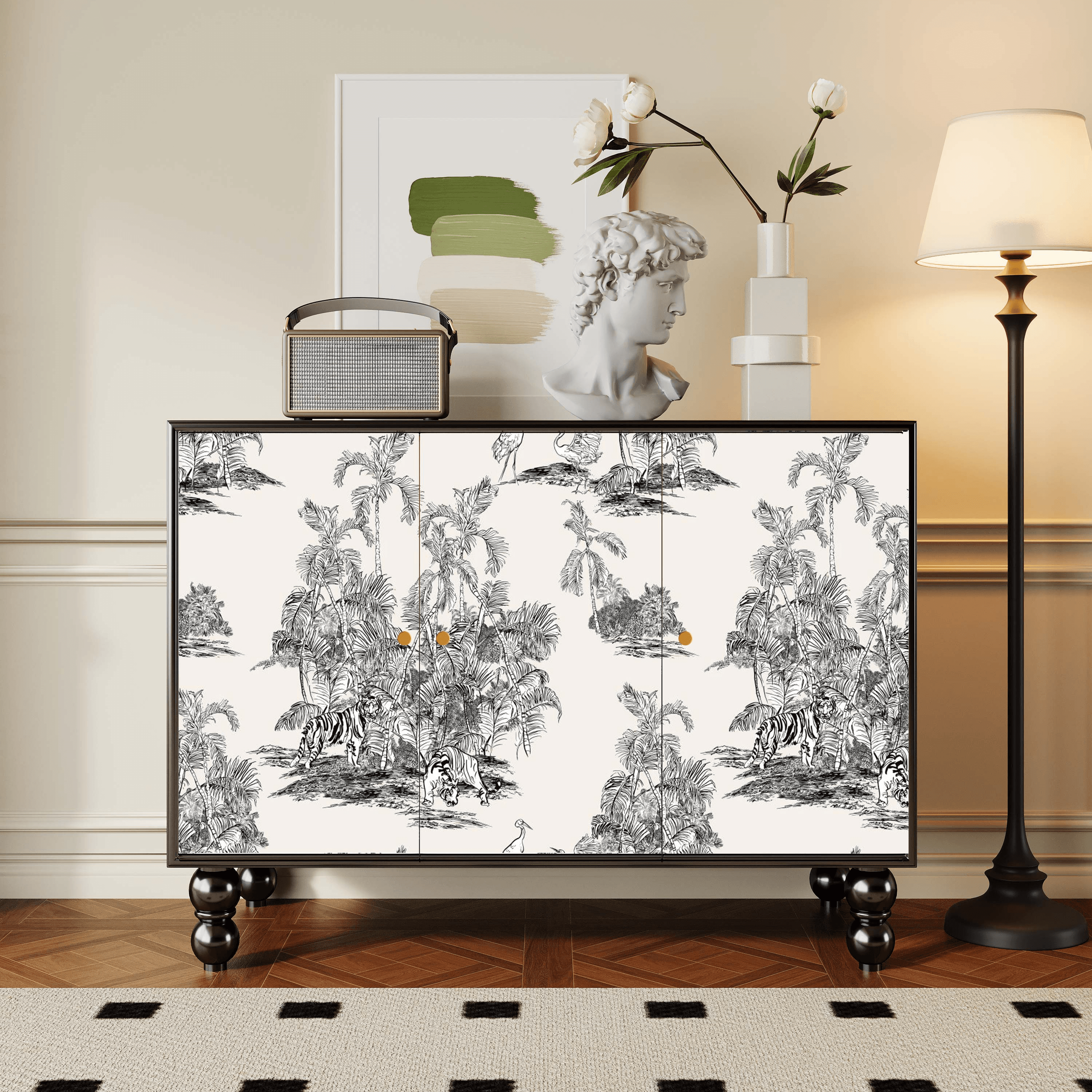 Parlor Detached Sideboard with Six Internal Shelves and Benchtop - image 36