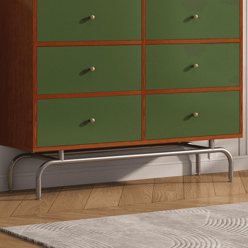 Cocoa Simple Manufactured Wood Console Dresser with 6 or 9 Drawers in Horizontal or Vertical Orientation - image 4