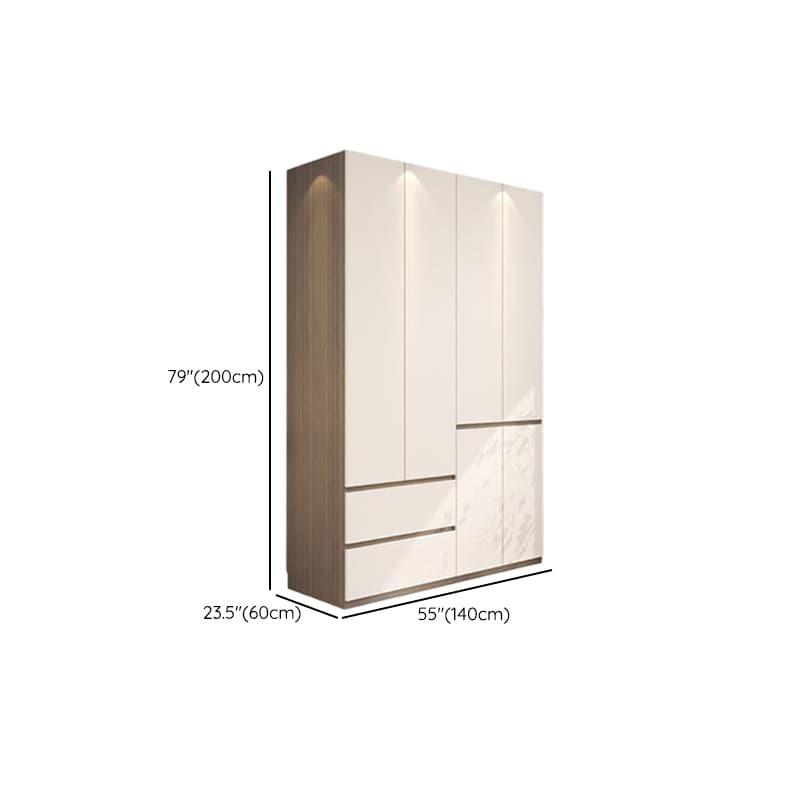White Modish Manufactured Wood Independent Armoire Cabinet with Soft Close Drawer, Soft Close Door, and Interior Shelves - image 8