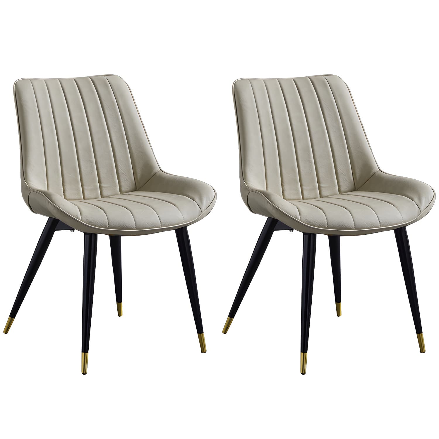 Scandinavian Leather Restaurant Side Chair Matte Finish Parsons Dining Chair