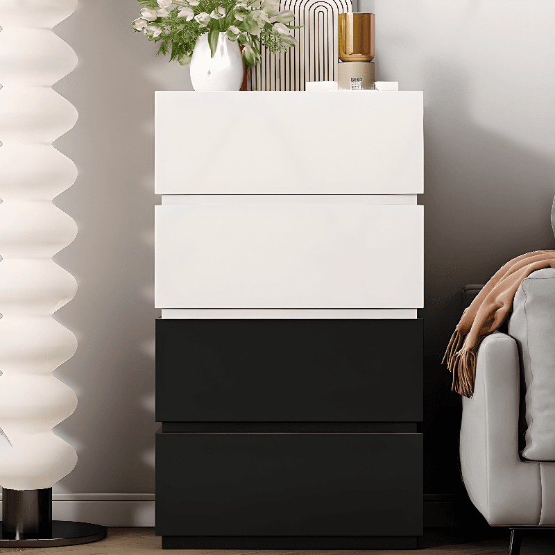 Trendy Rectangle Utility Cabinet with Manufactured Wood Countertop, Ink/White Top, and Soft Close Drawer - image 9