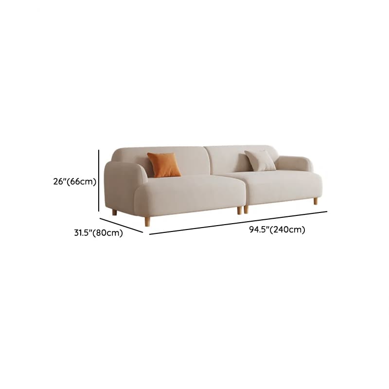 White Flannel Standard Sofa/Loveseat with Armrest - image 16