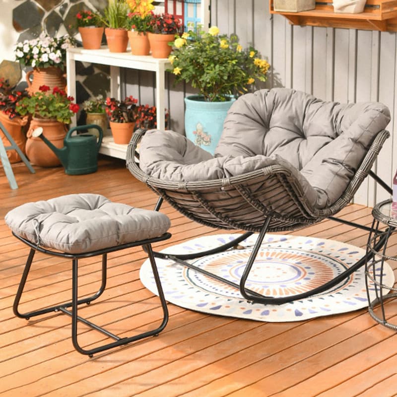 Ergonomic and Stationary Cotton Nursery Recliner with Back - image 5