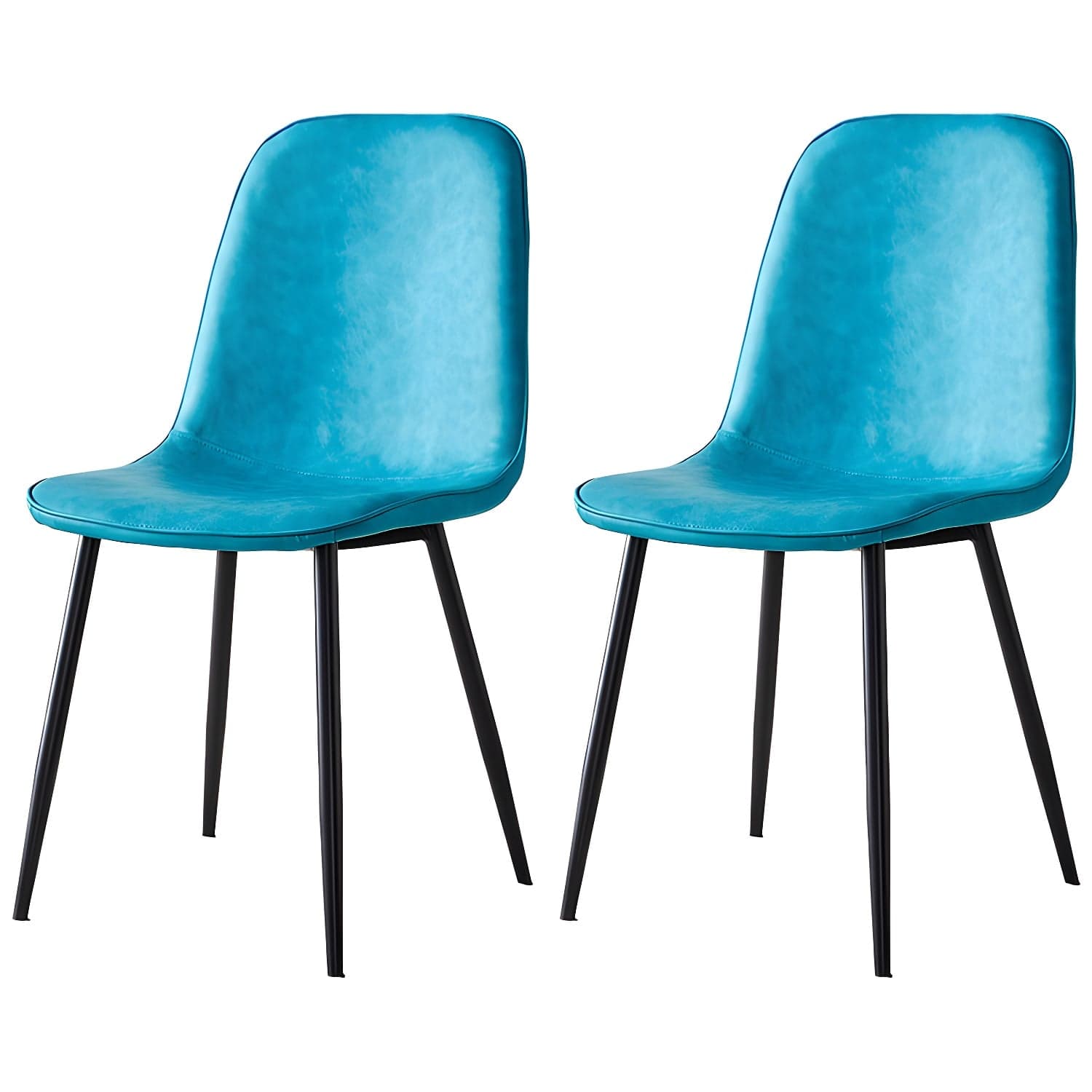 Upholstered Armless Dining Chairs Home Side Chairs with Metal Legs (Set of 2) - image 3