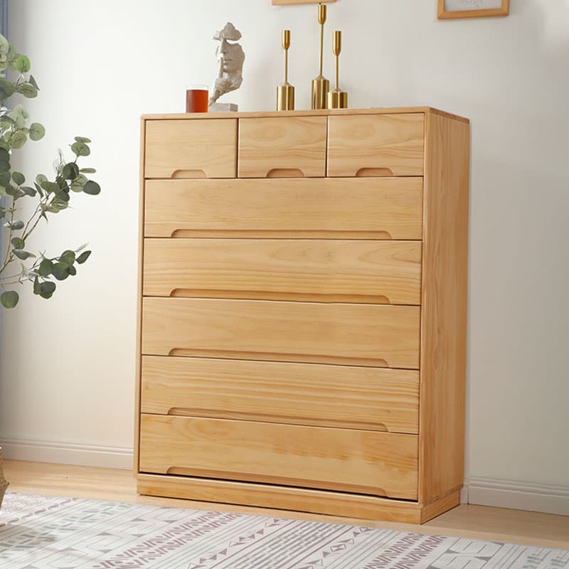 Modern Natural Wood Vertical Lingerie Chest with 6 Drawers/7 Drawers/5 Drawers - image 5
