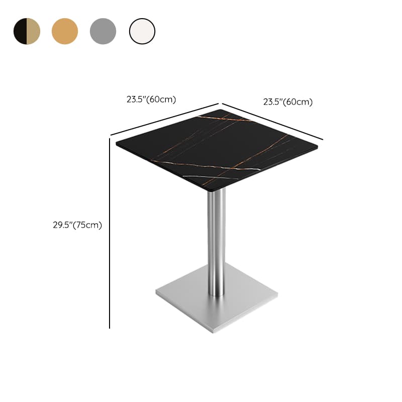 Casual Dining Table with Sintered Stone Top, Fixed Table, Scratch-shielded, for 2/4 People - image 30