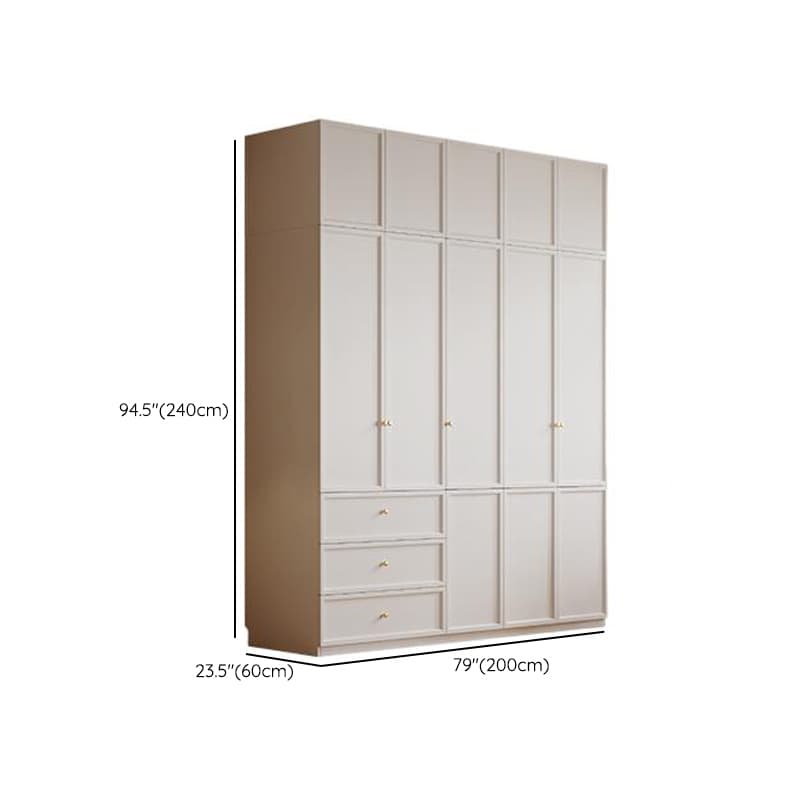 Casual Wooden Independent Armoire Cabinet with 3-Drawer, Interior Shelves, and Hanging Rod - image 21