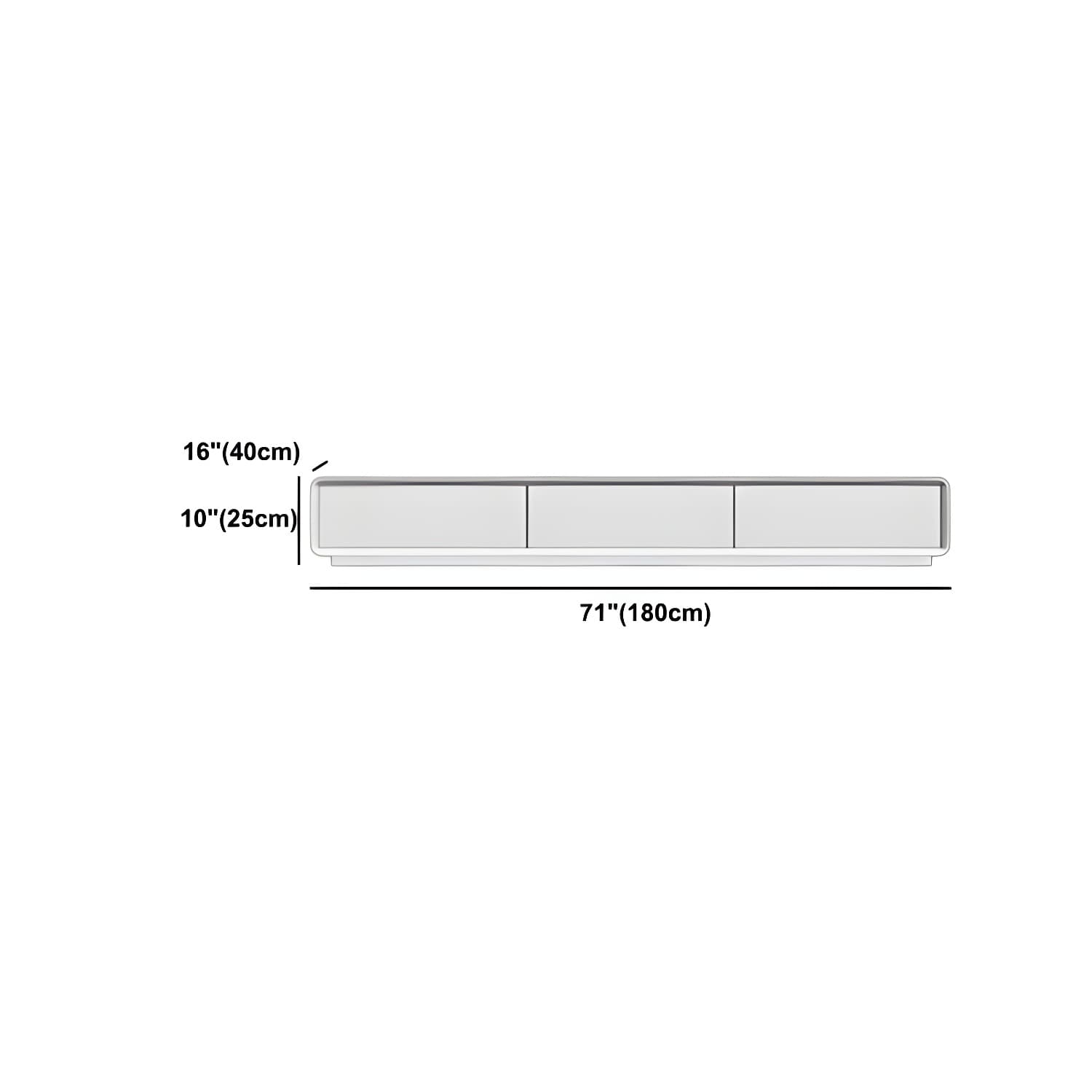 16 - Inch D White TV Console with Glide Drawer Included , Contemporary TV Stand - image 10