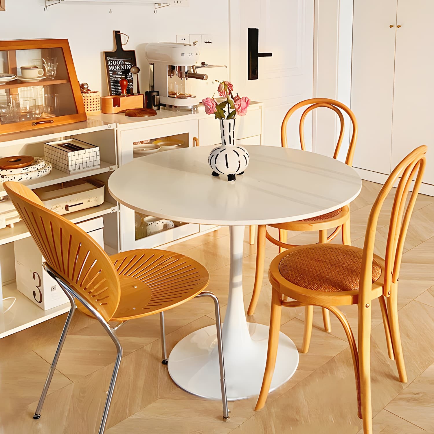 Tulip Dining Table Round Dining Table for Kitchen Dining Room - image 4