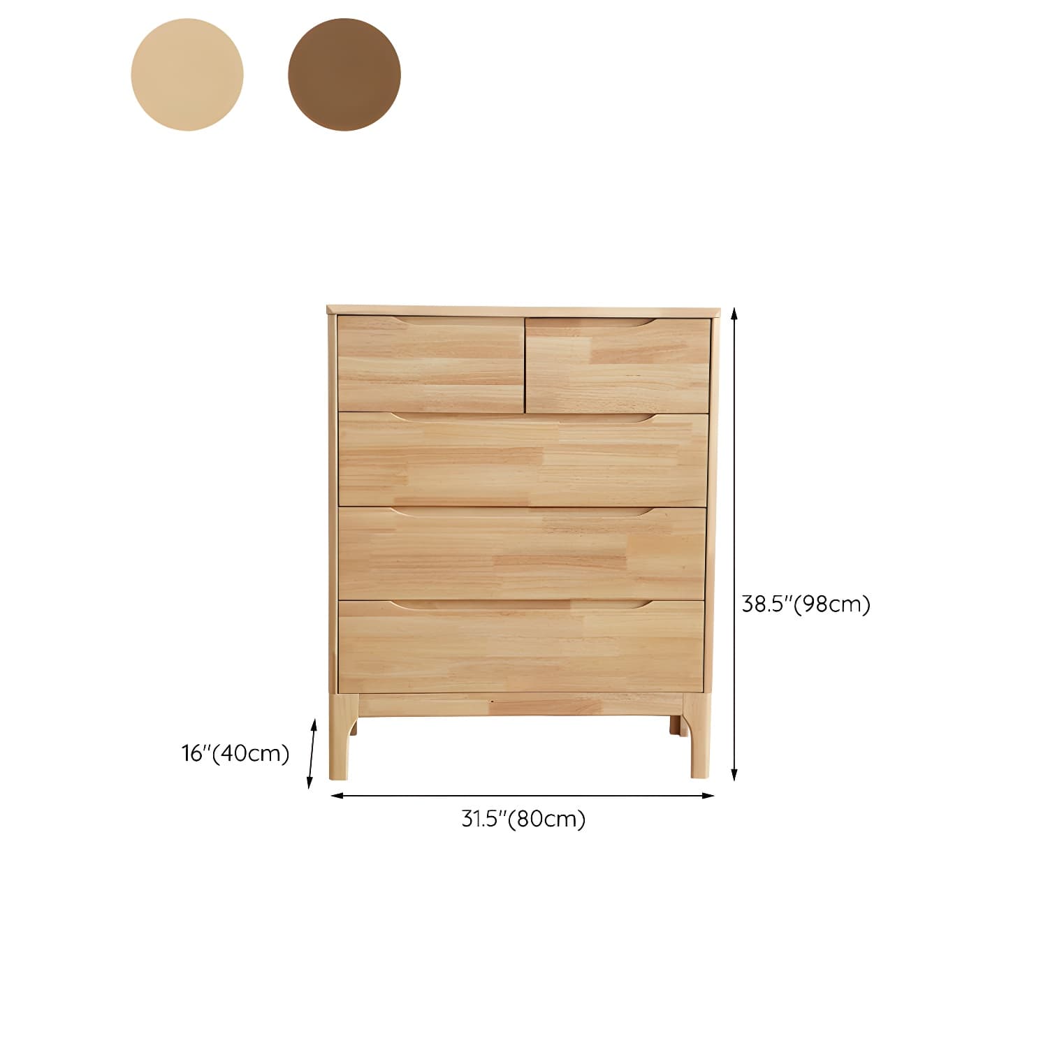 Rectangular Rubberwood Chest Mid-Century Modern Accent Chest - image 16