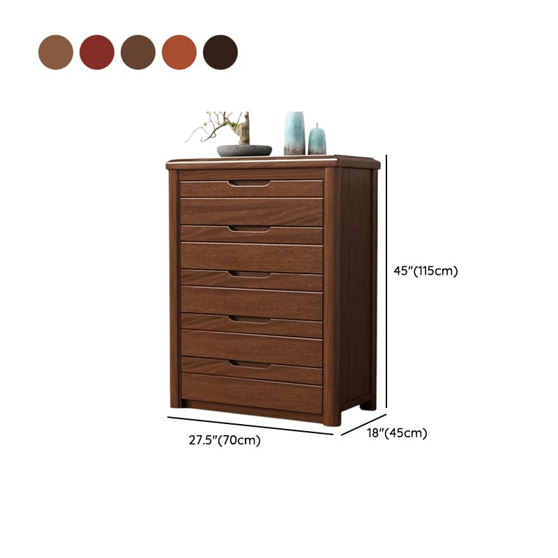 Trendy Walnut Wood Lingerie Chest/Double Dresser with 5/4/6 Drawers in Vertical/Horizontal Orientation - image 16