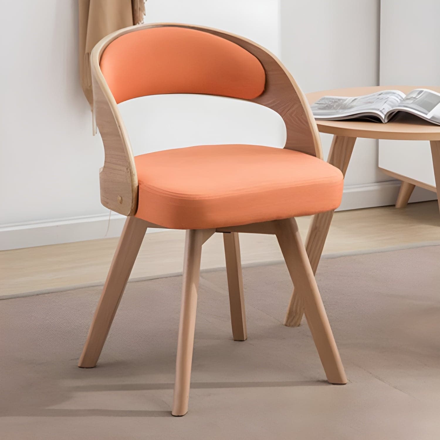 Contemporary Swivel Side Dining Room Chair Open Back Chair for Home Use - image 6