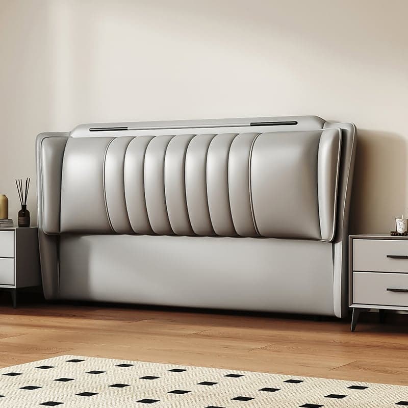 Modish Wingback Headboard in Pine Wood with No Distressing, Rectangle Shape for King/Queen/Full Bed, Featuring Sponge Upholstery and Standard Height - image 4