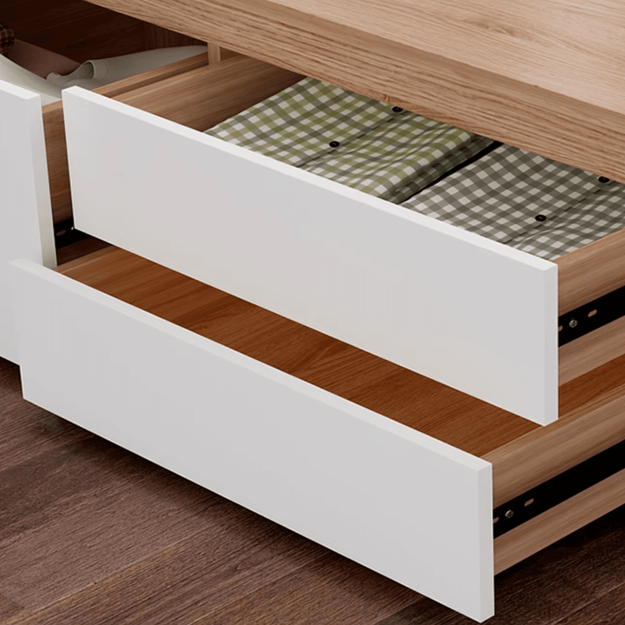 Trendy Oak Wood Tatami Bed Perfect for Living Room Use - image 9