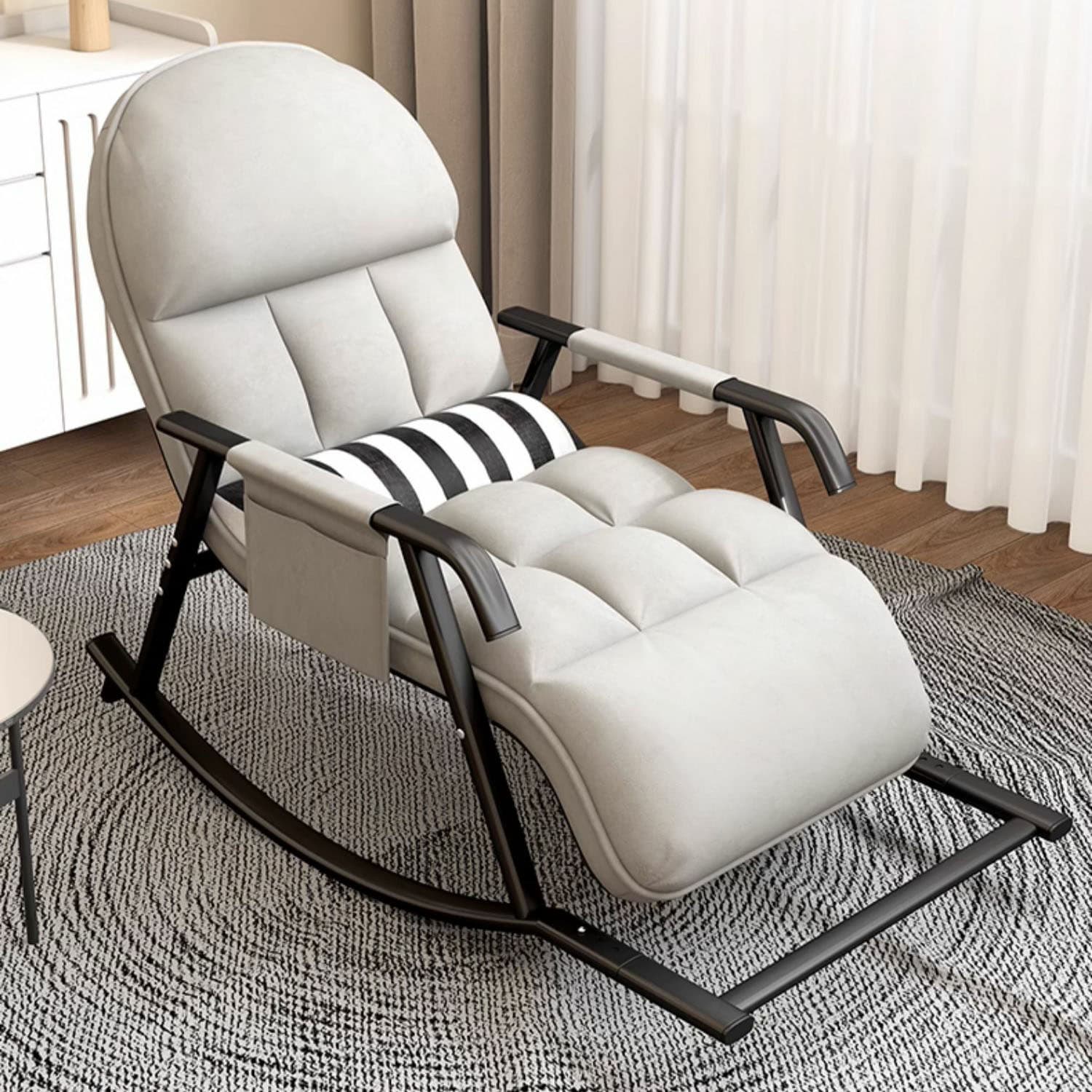 Elegant Modern Upholstered Rocking Chair - Stylish Home Decor with Fun Freshness - image 10