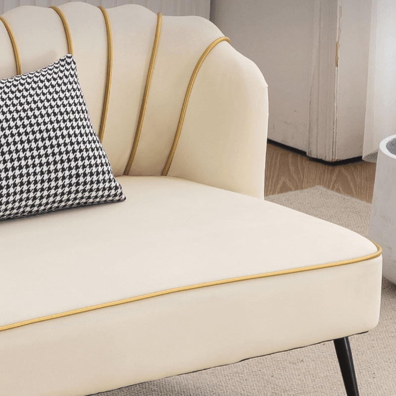 Modish Solid Color Stain Resistant Standard Sofa/Loveseat in Grey/Beige/Amber Color for 2/4-seater/3-seater with 1 Pillow - image 15