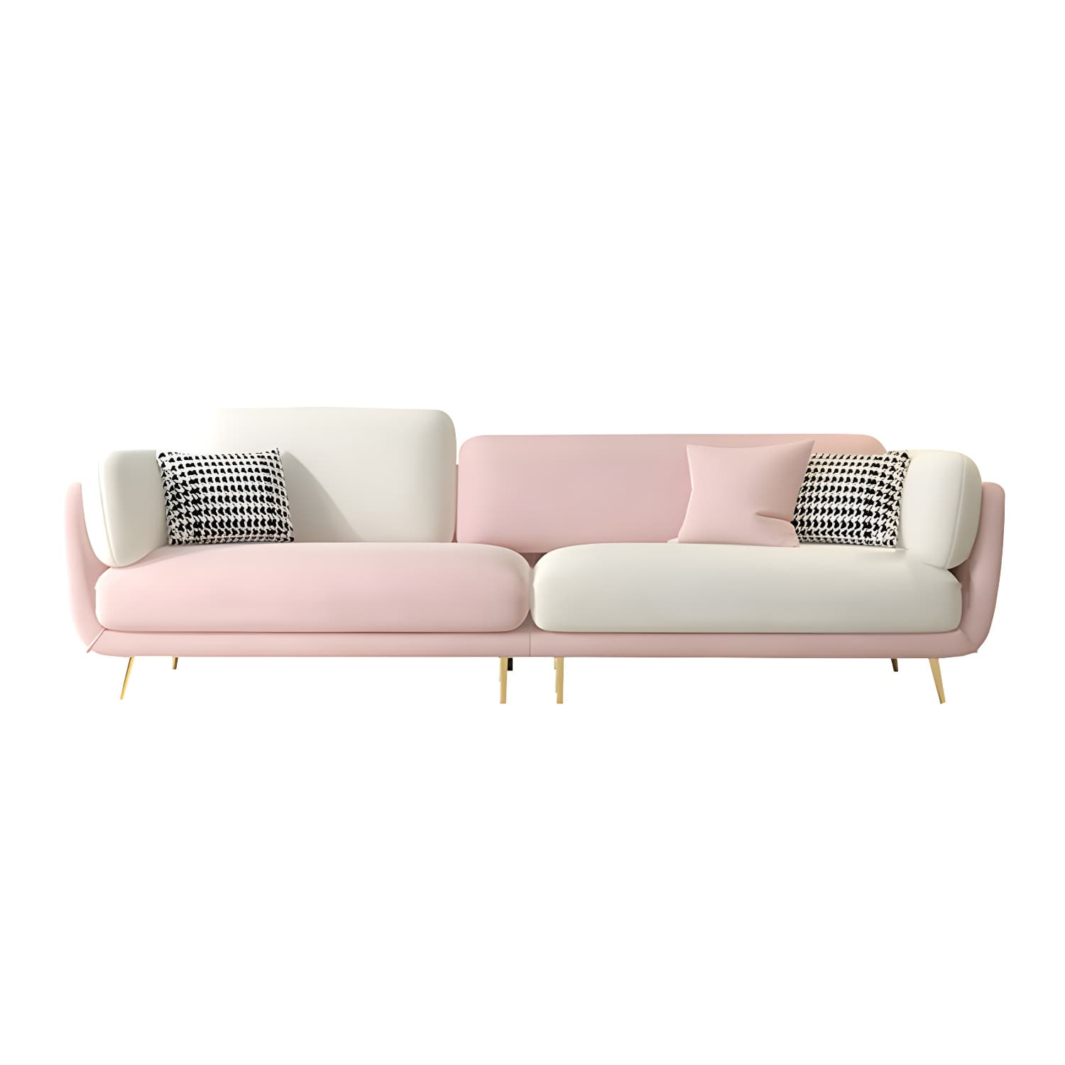 36" High Modern Velvet Square Arm Sofa with 2 Pillows Standard Sofa for Living Room - image 12