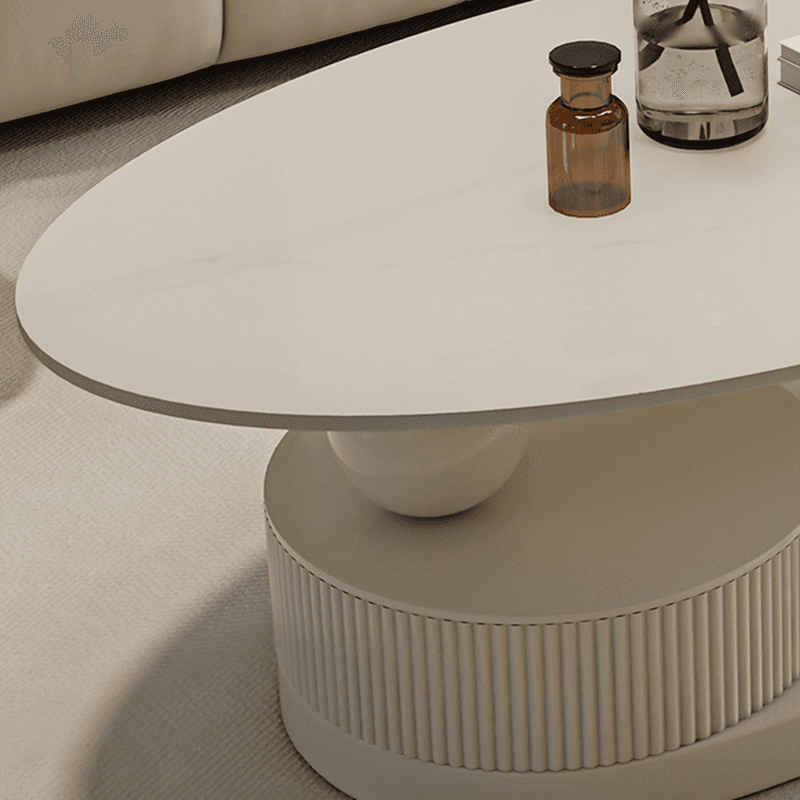 Nested Elliptical Accent Table with Repository Storage for Indoor Use - image 7