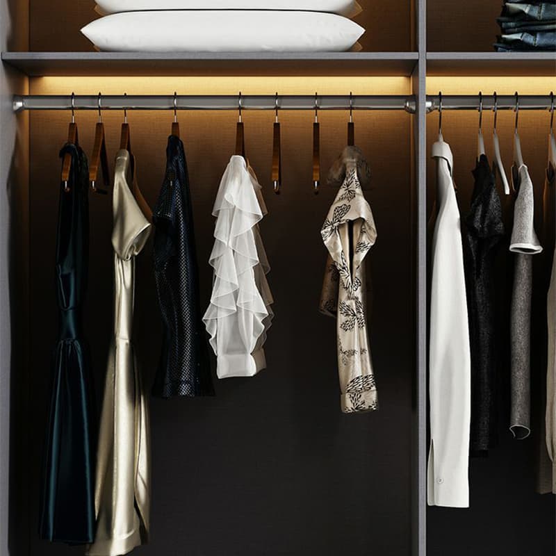 Contemporary Grey Wood Freestanding Cabinet Armoire with Lock, Interior Shelves & Soft Close Drawer - image 8