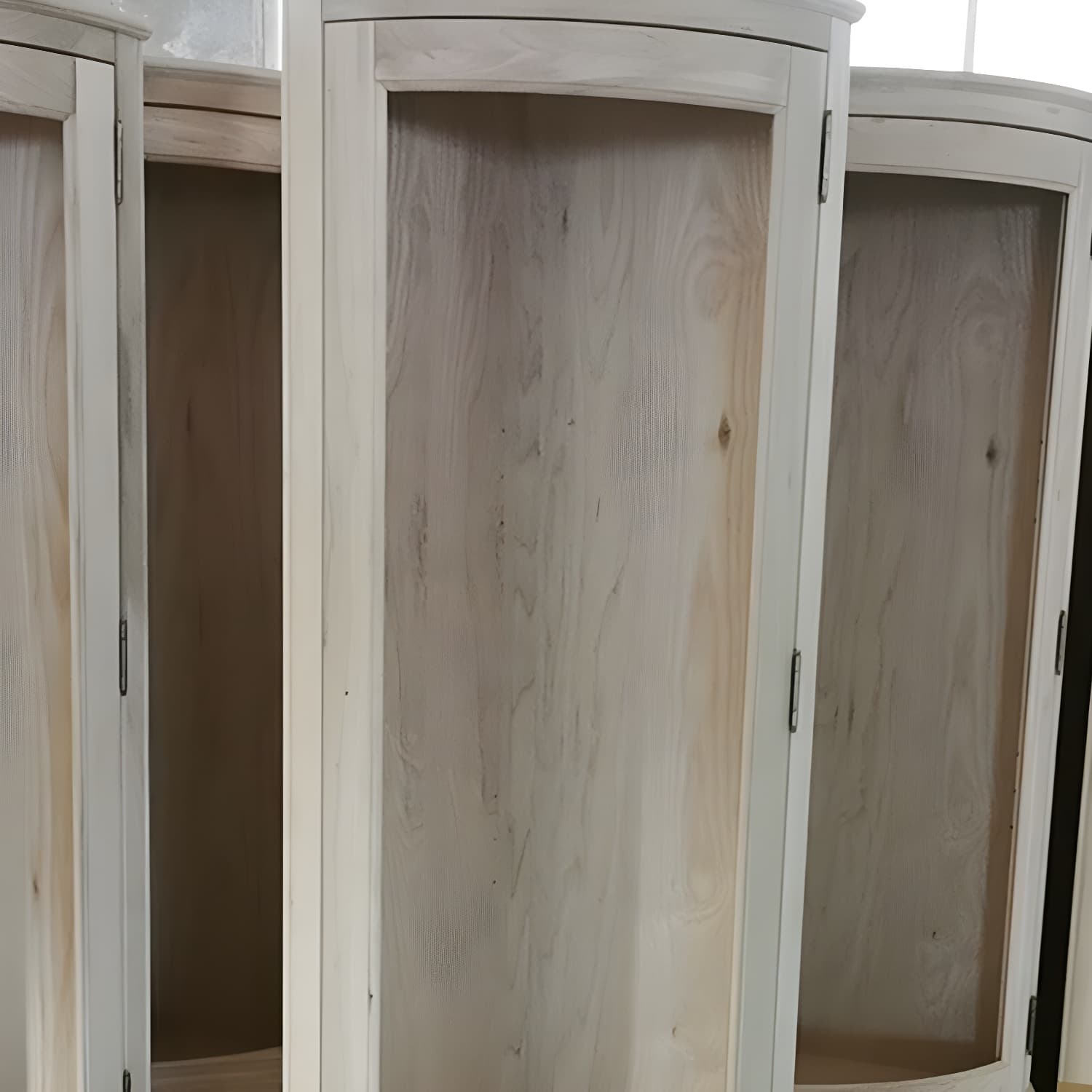 Glass Paned Solid Wood Corner Rustic Accent Cabinet with Doors - image 7