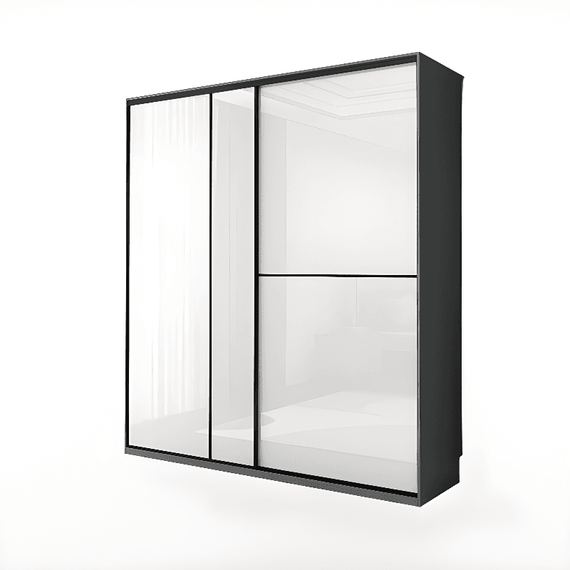 Art Deco Freestanding Chalk Manufactured Wood Cabinet Armoire with Hanging Rod, Interior Shelves & Soft Close Drawer - image 17