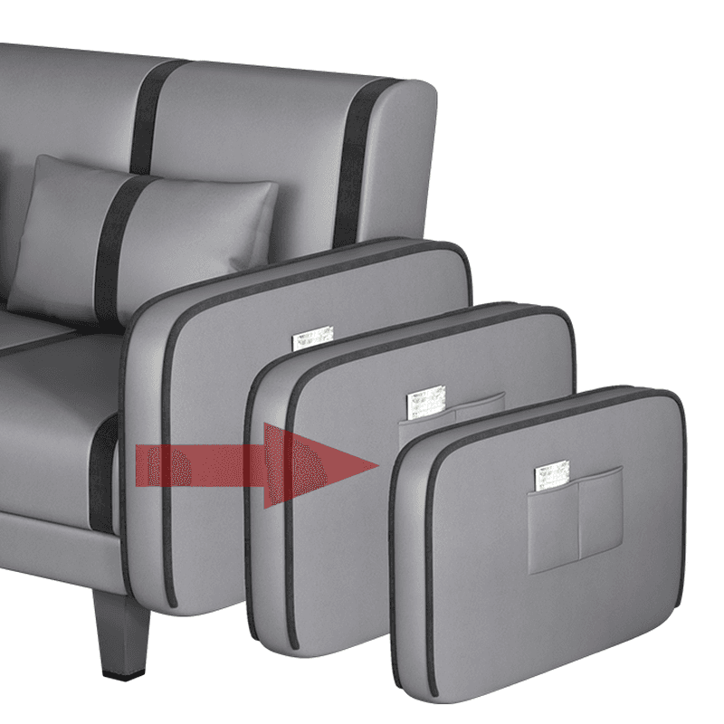 Striped Standard Sofa in Dark Gray/Cerulean/Off-White with Armrest - image 18