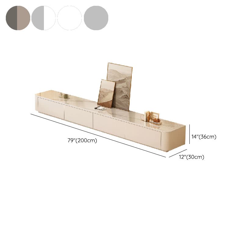 Rectangular Sintered Stone Countertop TV Stand with 3-Drawer/5 Drawers/4 Drawers and Cable Management in a Modern Simple Style - image 17
