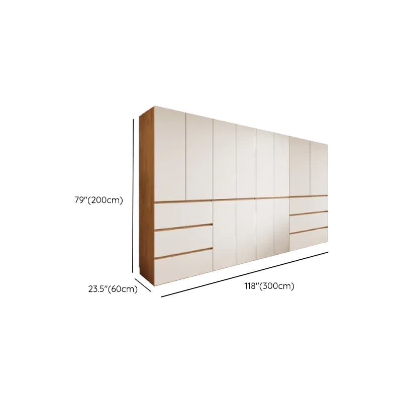 White Minimalist Laminate Wardrobe Closet with 3-Drawer/6-Drawer, Soft Close Door, Interior Shelves, and Clothing Rod - image 26