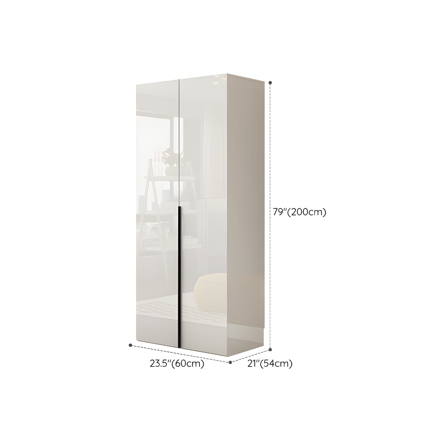 Solid Wood White Wardrobe Armoire with Drawers, Clothing Rod, and Shelves - image 10