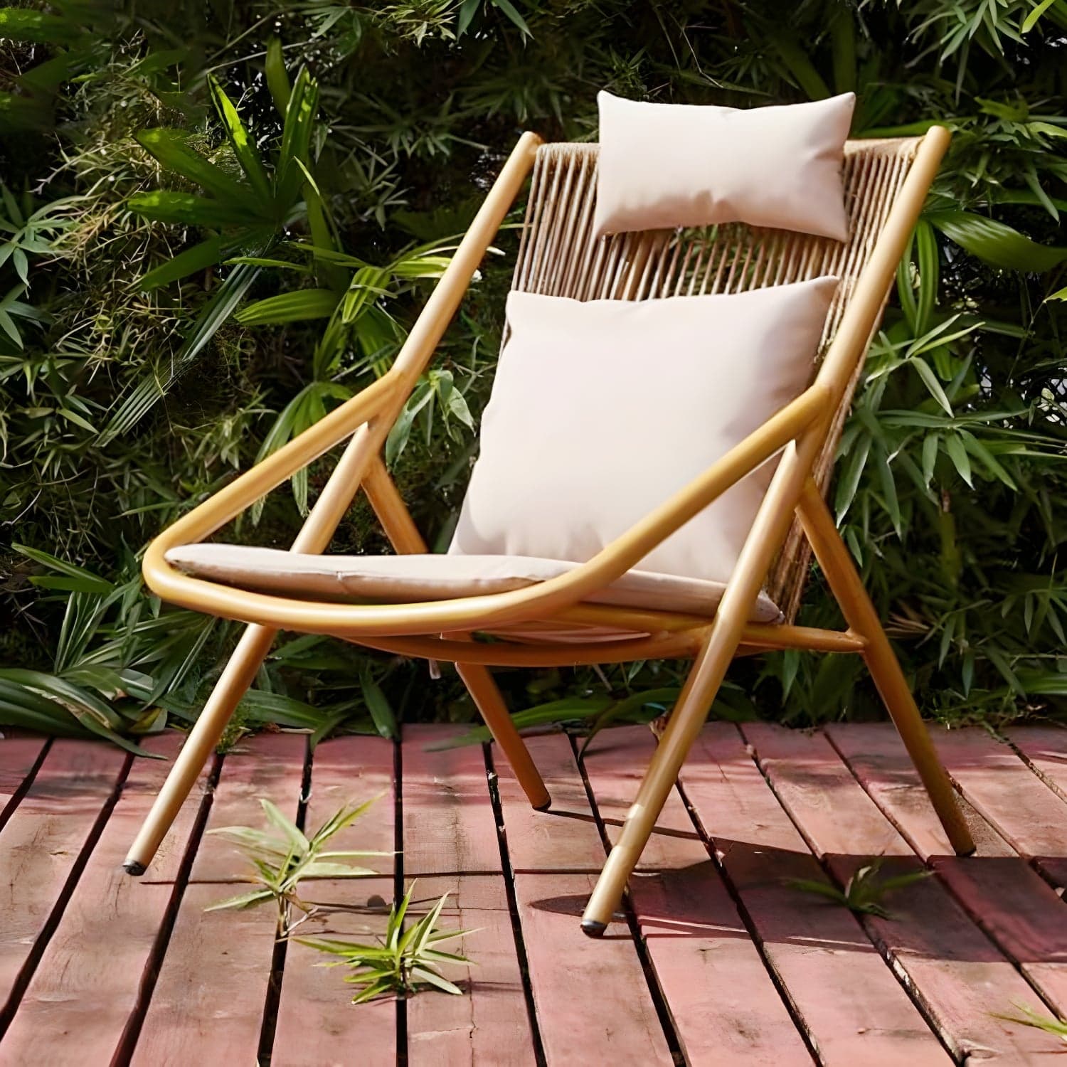 Modern Style Wood Rocking Chair Single Home Lounge Lazy Sofa Chair - image 3