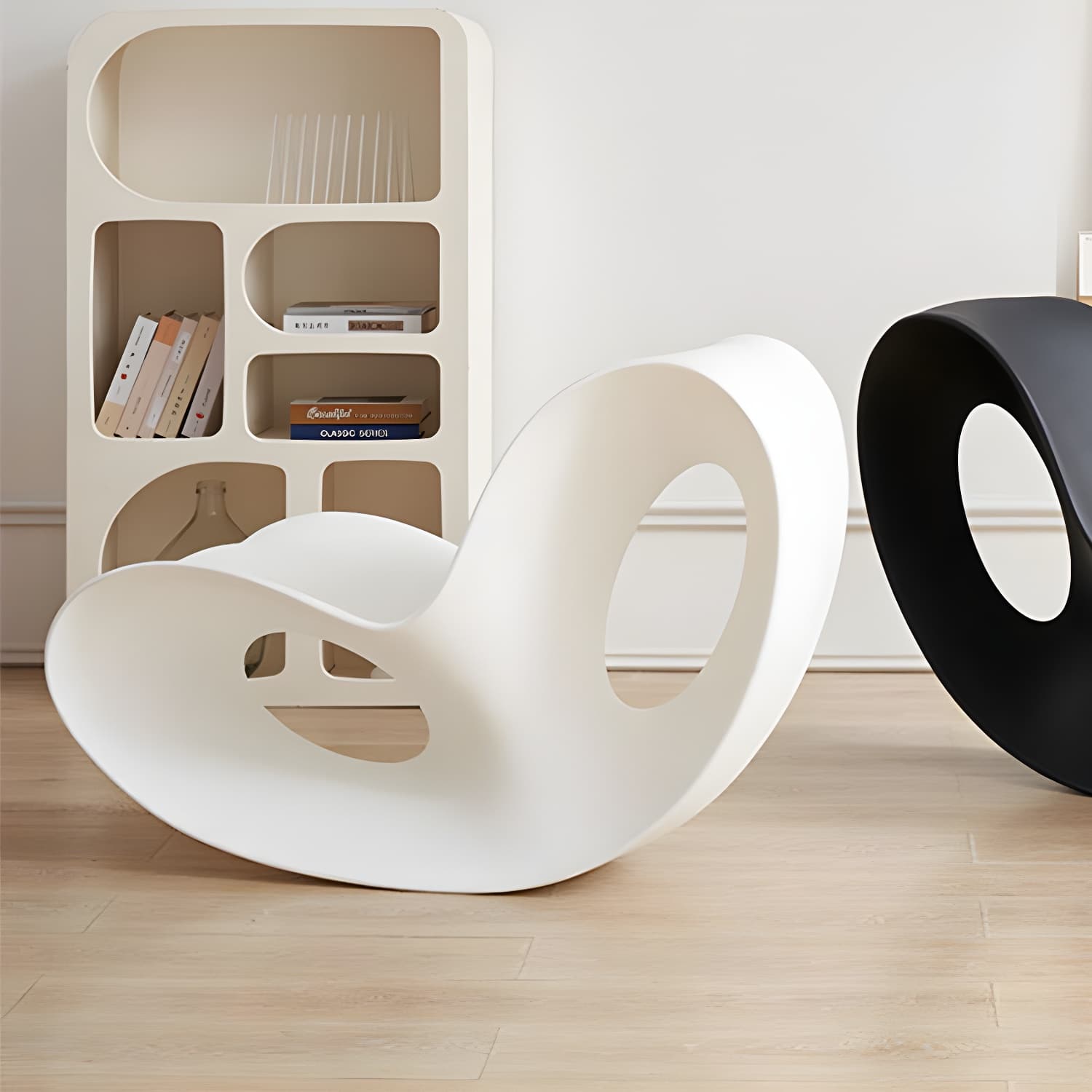 Contemporary Rocking Chair Acrylic Solid Color Indoor Rocking Chair without Armrest - image 23