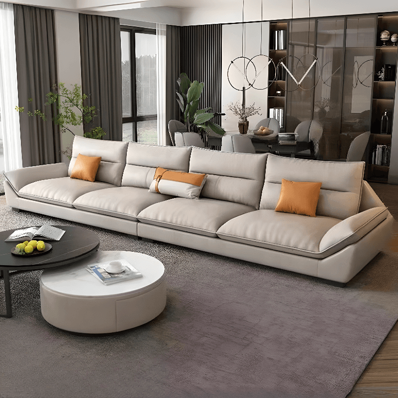 Functional L-Shape/Straight Sofa Couch/Sofa Recliner for Parlor with Reversible/Horizontal Orientation and Concealed Support - image 4
