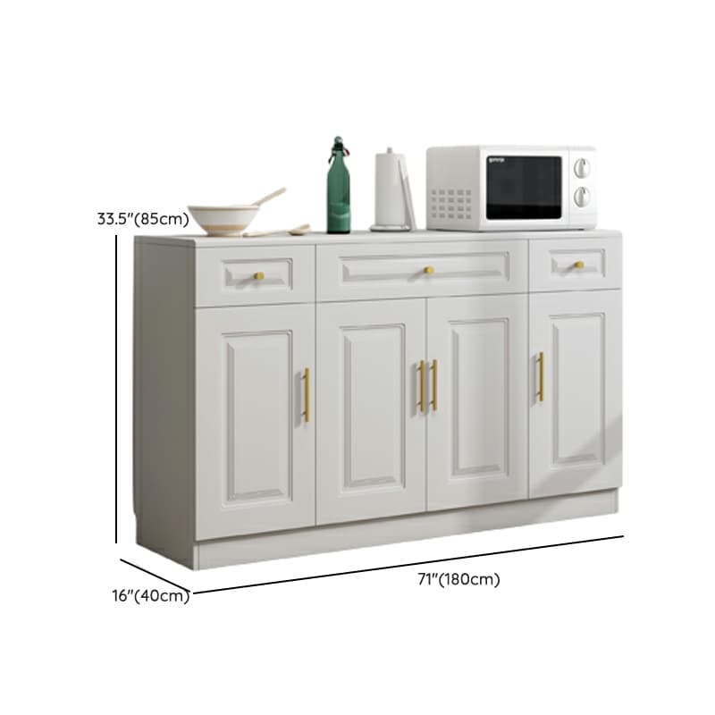 White Modern Wood Sideboard with Drawer and Cabinet with Adjustable Shelves - image 19