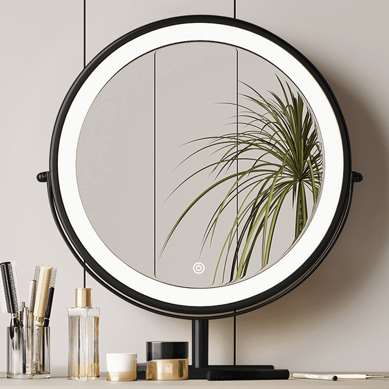 Wood Multi-Purpose Vanity Set with Lighting System, Push-Pull Drawers, and Adjustable Brightness - image 10