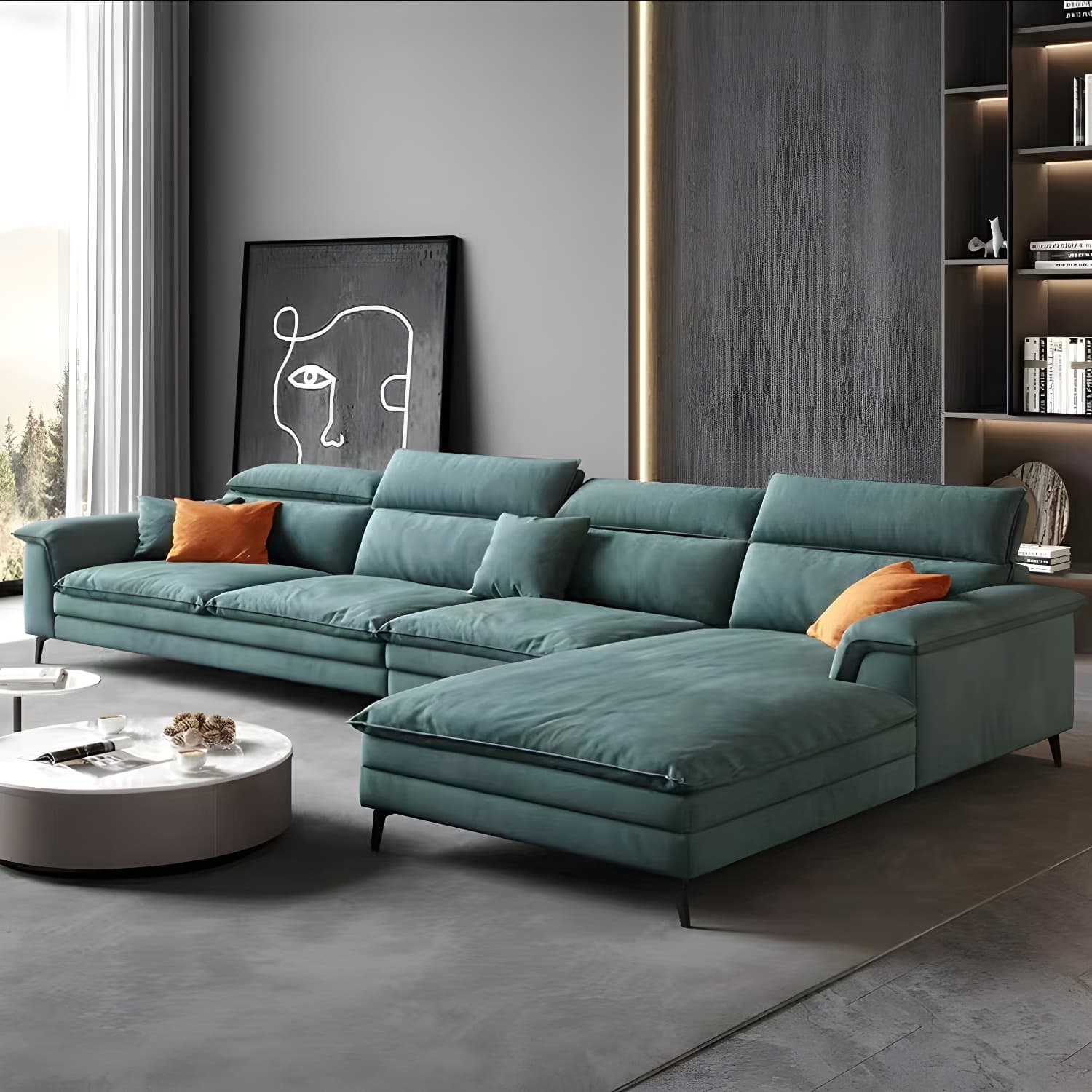 Tech Flannel Upholstered Modular Sectional Sofa in Assorted Colors - image 7