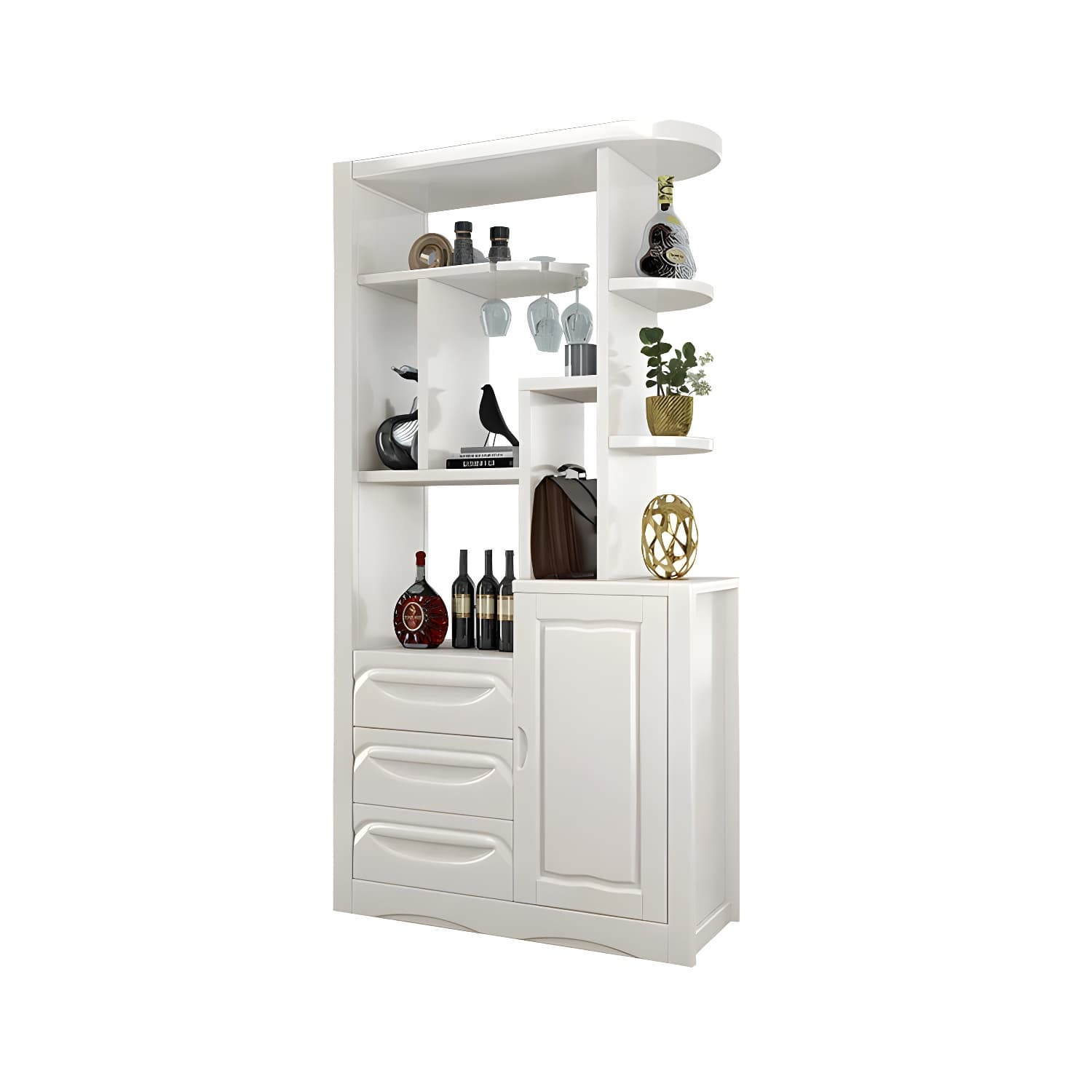 15.7" D Solid Wood 3-Drawer Accent Cabinet with Shelves for Entryway - image 4