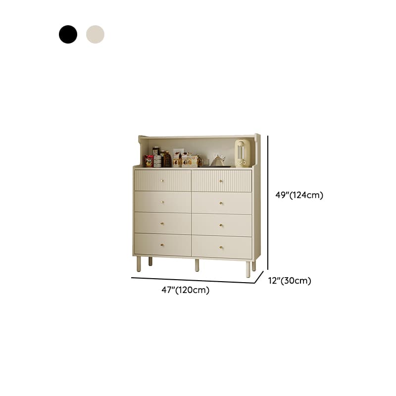Casual Composite Wood Bachelor Chest/Console Dresser with Shelves, 4 Drawers/8 Drawers, Vertical/Horizontal Orientation - image 15