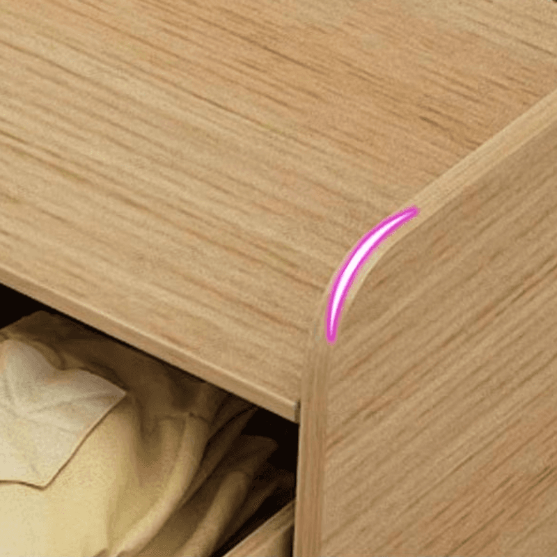 Natural Color Solid Color Storage Included Bed with 4 Storage Boxes and Storage Drawer for Bedroom - image 3