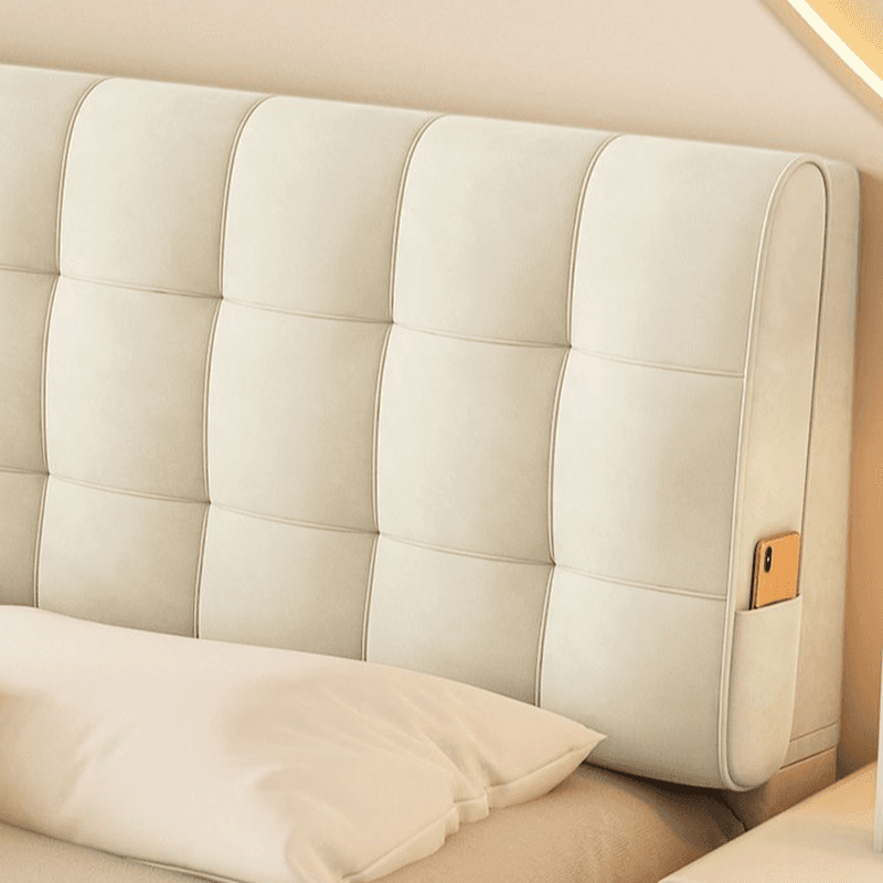 Low Upholstered Panel Headboard with Storage, Button-tufted Rectangle Design for Queen/Full Bed, Featuring Sponge Fill - image 12