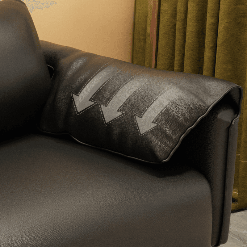 Modern Solid Color Tear Resistant Standard Sofa/Loveseat in Black/Ivory for 3-seater/Seats 2 - image 8