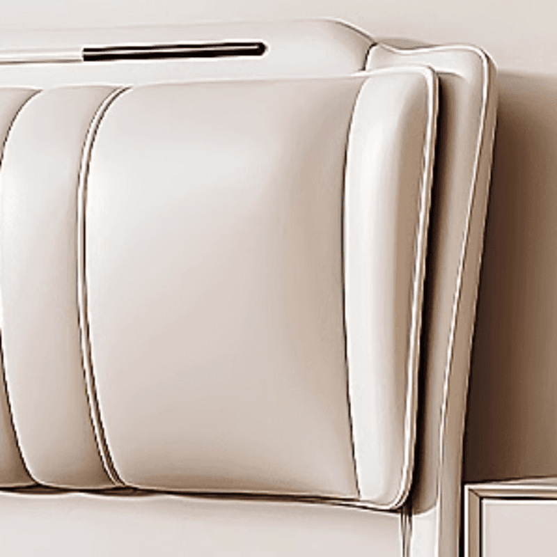 Modish Style Panel Headboard in Timber with No Distressing, Rectangle Shape for King/Queen/Full Bed, Featuring Sponge Upholstery and Standard Height - image 7